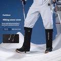 Golovejoy HX39 Waterproof Leg Gaiters - Plush Lining for Hiking, Climbing, and Skiing - M - Blue / Black