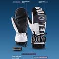 Golovejoy SK34 Winter Skiing Gloves - Waterproof, Windproof, Touch Screen Mittens - L - Black / White