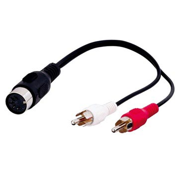 Goobay 5 Pin DIN /2x RCA Cable Adapter - 0.2m