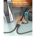 Goobay 2-to-1 HDMI Switch - 8K@60Hz - Grey