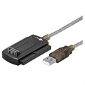 Goobay 3-in-1 USB 2.0 to SATA/IDE Link Adapter - Black