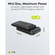 Goobay 3-in-1 Wireless Charger 15W - Black