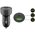 Goobay 48W Fast Car Charger with USB-C PD & USB-A QC3.0 - Black