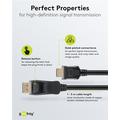 Goobay 4K DisplayPort to HDMI Cable for Projector, TV, PC - 2m - Black