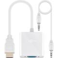 Goobay HDMI / VGA Adapter with 3.5mm AUX Cable - White