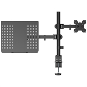 Goobay Monitor Mount with Laptop Arm - 17-27" Monitors, 10-15.6" Laptops