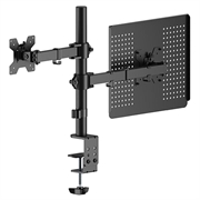 Goobay Monitor Mount with Laptop Arm - 17-27" Monitors, 10-15.6" Laptops