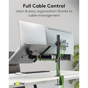 Goobay Monitor Mount with Laptop Arm - 17-27" Monitors, 10-15.6" Laptops