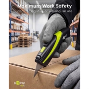 Goobay Safety Knife - Black / Green