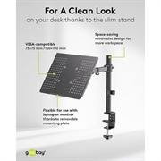 Goobay Single Laptop Mount - 10-15.6" Laptops