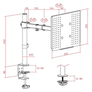 Goobay Single Laptop Mount - 10-15.6" Laptops