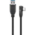 Goobay USB-C Cable w/Angle 3m - USB-C/USB-A - Black