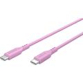 Goobay USB-C Silicone Cable - 1.5m, 60W - Pink