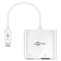Goobay USB-C to HDMI/VGA Adapter - PD 100W - White