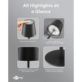 Goobay Wireless LED Floor Lamp XL 122cm - RGBW, 220lm, IP44, Rechargeable - Black