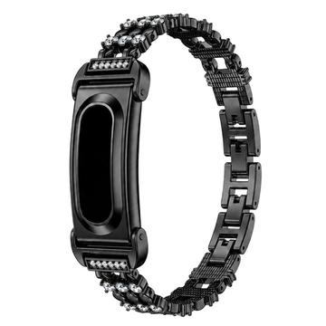 Google Fitbit Air Zinc Alloy Strap with Rhinestones - Black