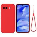 Google Pixel 10a Liquid Silicone Case with Hand Strap - Red