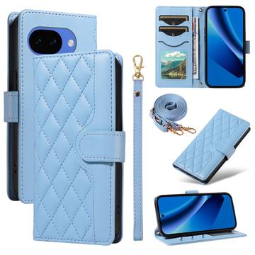 Google Pixel 10a Luxury Quilted Wallet Case - Blue