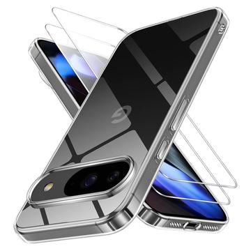 Google Pixel 11/11 Pro TPU Case w/ 2x Tempered Glass Screen Protector - Clear
