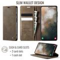 Google Pixel 11/11 Pro Caseme 033 Calf Texture Wallet Case with RFID Blocking - Coffee