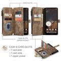 Google Pixel 11/11 Pro Caseme C30 Multifunctional Wallet Case - Brown