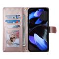 Google Pixel 11/11 Pro Luxury Quilted Wallet Case - Rose Gold