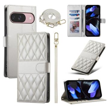 Google Pixel 11/11 Pro Luxury Quilted Wallet Case - White