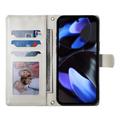 Google Pixel 11/11 Pro Luxury Quilted Wallet Case - White