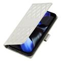 Google Pixel 11/11 Pro Luxury Quilted Wallet Case - White