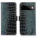 Google Pixel 11/11 Pro Crocodile Series Wallet Leather Case with RFID - Green