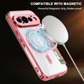 Google Pixel 11 Pro Stylish Magnetic Flip Case with RFID Card Slots - Pink