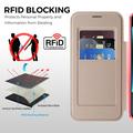 Google Pixel 11 Pro Stylish Magnetic Flip Case with RFID Card Slots - Pink