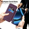 Google Pixel 11 Pro Stylish Magnetic Flip Case with RFID Card Slots - Purple