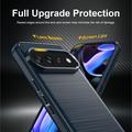 Google Pixel 11 Pro XL Brushed TPU Case - Carbon Fiber - Blue