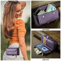 Google Pixel 11 Pro XL CaseMe C36 RFID Blocking Wallet Case - Purple