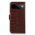 Google Pixel 11 Pro XL Crocodile Series Wallet Leather Case with RFID - Brown