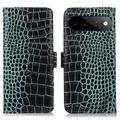 Google Pixel 11 Pro XL Crocodile Series Wallet Leather Case with RFID - Green