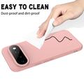 Google Pixel 11 Pro XL Liquid Silicone Case with Hand Strap - Pink