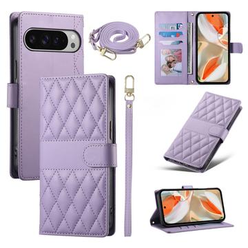 Google Pixel 11 Pro XL Luxury Quilted Wallet Case - Purple
