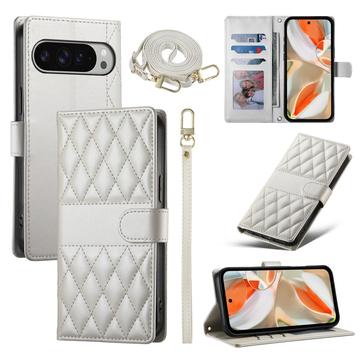 Google Pixel 11 Pro XL Luxury Quilted Wallet Case - Beige