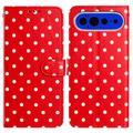 Google Pixel 11 Pro XL Polka Dot Pattern Wallet Case - Red
