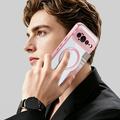 Google Pixel 11 Pro XL Stylish Magnetic Flip Case with RFID Card Slots - Pink