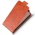 Google Pixel 11 Pro XL Vertical Flip Case with Stand - Brown