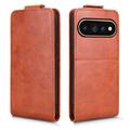 Google Pixel 11 Pro XL Vertical Flip Case with Stand - Brown