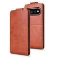 Google Pixel 11 Pro XL Vertical Flip Case with Stand - Brown