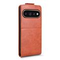Google Pixel 11 Pro XL Vertical Flip Case with Stand - Brown