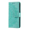 Google Pixel 11 Pro XL Mandala Wallet Case with Wrist Strap - Mint Green