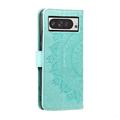 Google Pixel 11 Pro XL Mandala Wallet Case with Wrist Strap - Mint Green
