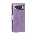 Google Pixel 11 Pro XL Mandala Wallet Case with Wrist Strap - Purple