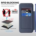 Google Pixel 11 Stylish Magnetic Flip Case with RFID Card Slots - Blue
